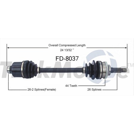 Surtrack Axle Cv Axle Shaft, Fd-8037 FD-8037